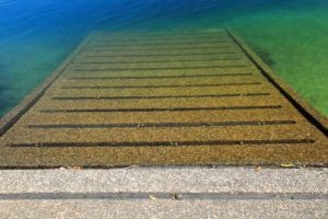 view of the steps in the water