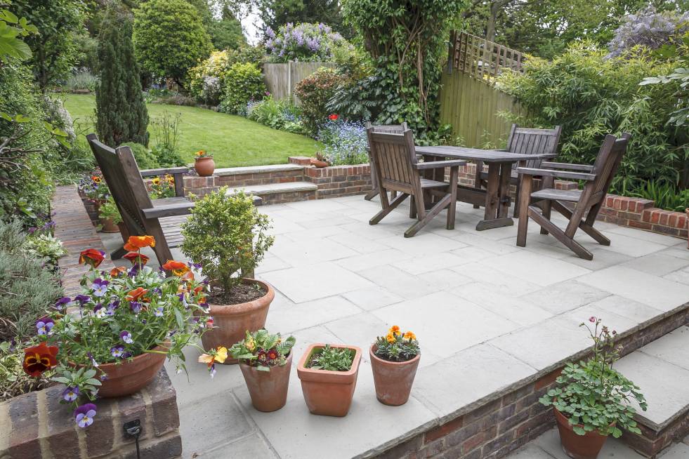 view of a beautiful garden in a house