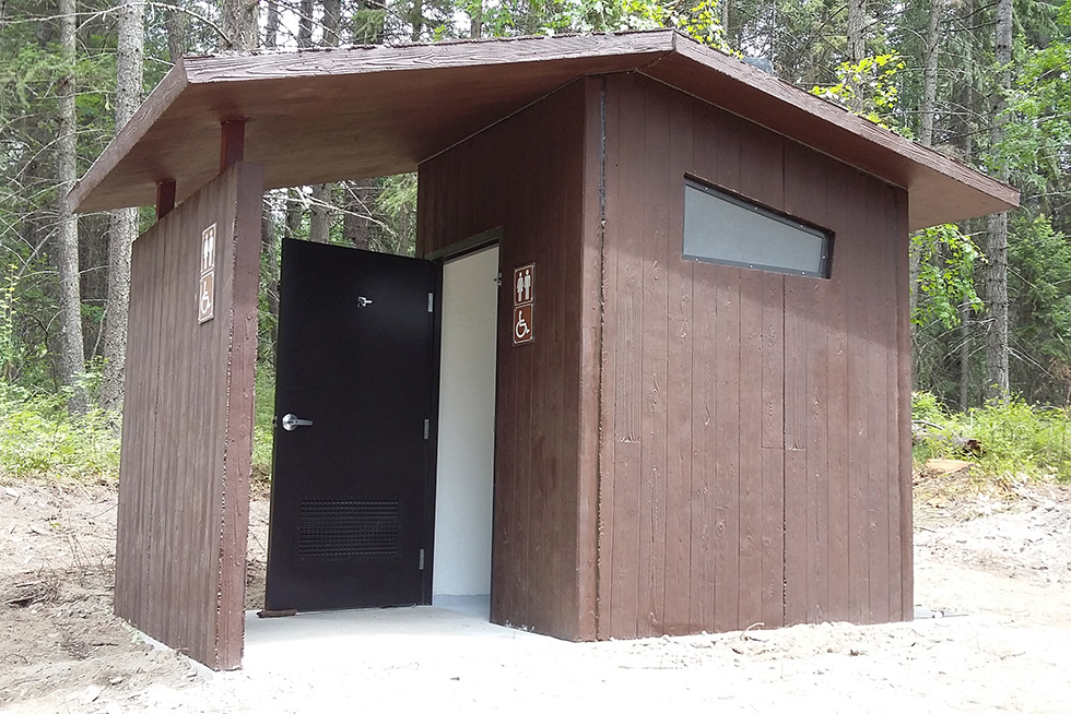 Restroom on concrete pad